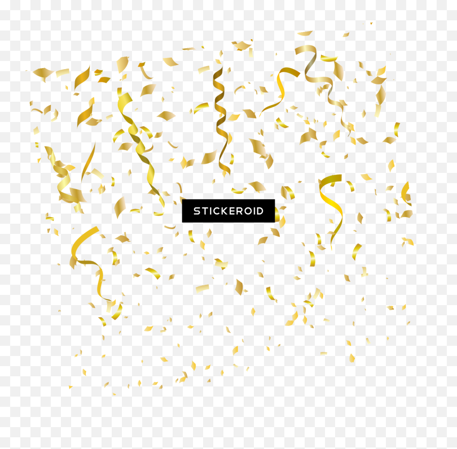 Download Hd Confetti Overlay - Spiral Gold Ribbon Png Gold Transparent Confetti Png,Golden Confetti Png