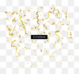 Download Hd Confetti Overlay - Spiral Gold Ribbon Png Transparent