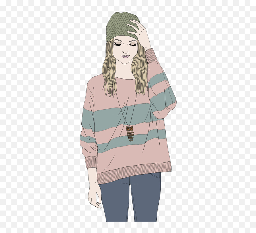Image About Girl In Pngu0027s By Bianca - Drawing Girl Png,Girl Drawing Png
