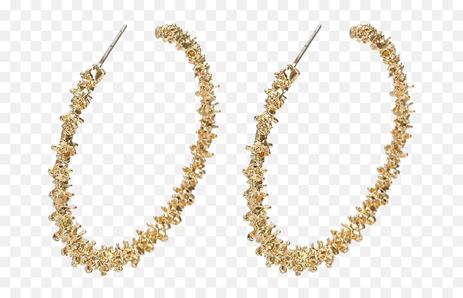 Hollywood Sensations Gold Nugget Hoop Earrings - Earrings Png,Gold Nugget Png