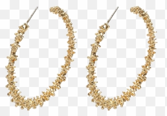 Hollywood Sensations Gold Nugget Hoop Earrings - Earrings Png,Gold Nugget Png