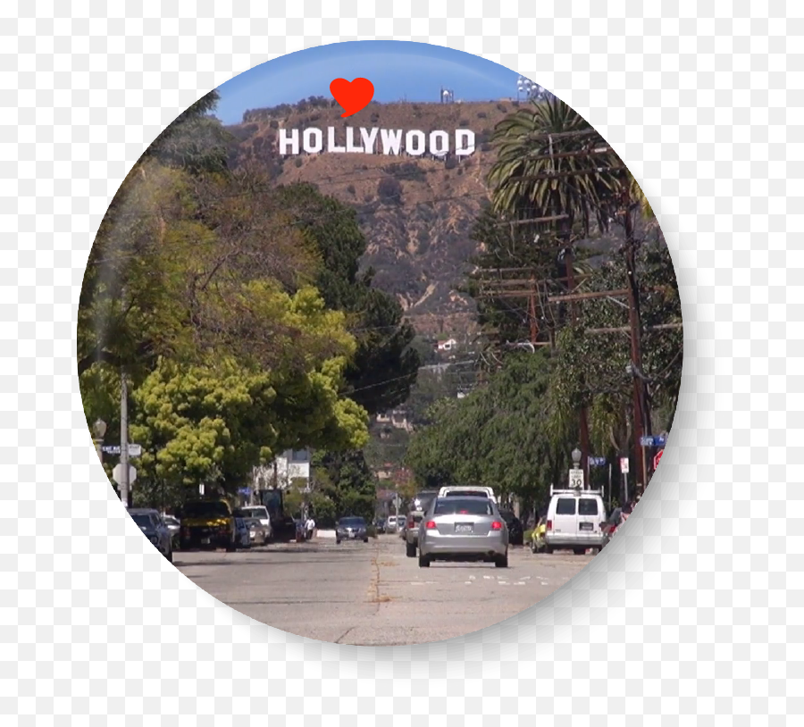 Love Hollywood I With United States Series Pin Badge - Hollywood Sign Png,Hollywood Sign Transparent