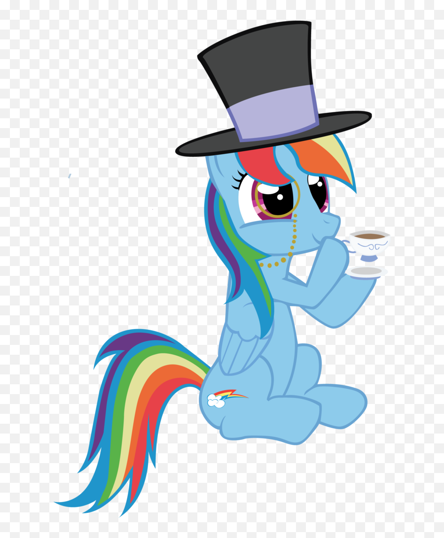 Monocle Top Hat Png Transparent Image Arts - Rainbow Dash Fancy,Top Hat Png