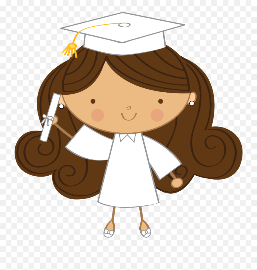 Graduate Girl Cartoon - Girl Graduation Clipart Png,Graduation Clipart Png