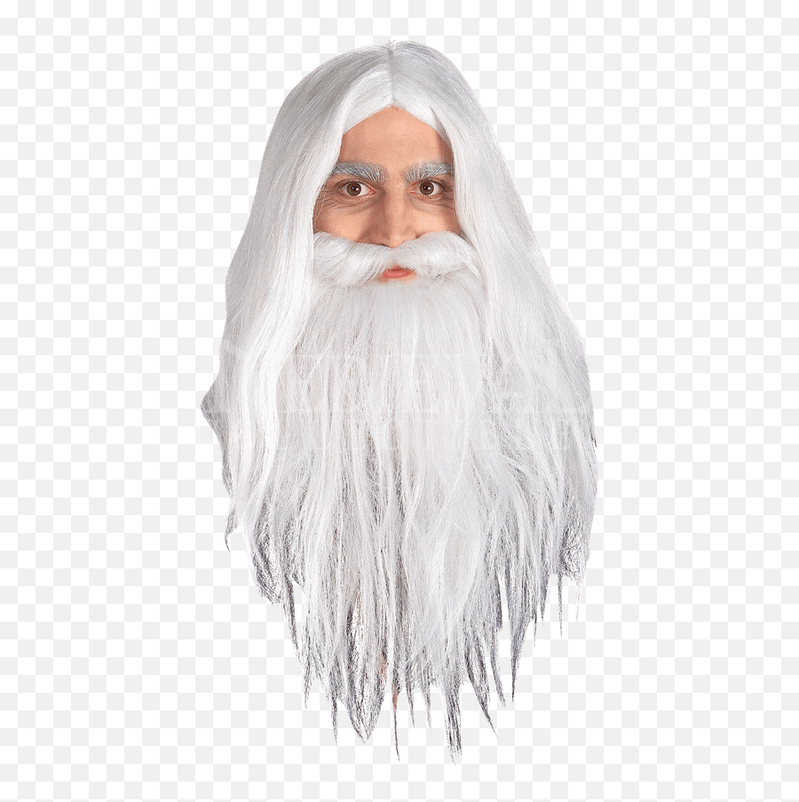 Childs Lotr Gandalf Wig And Beard Set - Gandalf Bart Png,Wizard Beard Png