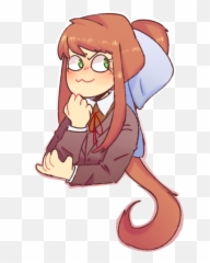 Radi Kool Doki Literature - Doki Doki Fanart Monika Ddlc Png,Monika Png