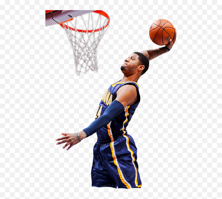 Basket Ball Png - Paul George Poster Dunk,Paul George Png