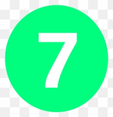 Number 7 Rounded Circle Clip Art - Vector Number 7 In A Circle Png,Number 7 Png