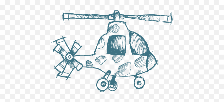 Download Airplane Sketch Aircraft Cartoon Private Plane - Helicopter Painting Png,Cartoon Plane Png
