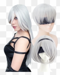 Xiu Qinjia Nier Mechanical Age Cos Wig A2 2b 9s - Automata Png,Nier Automata Png