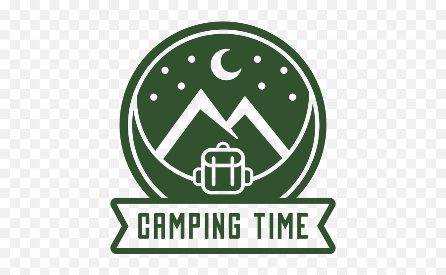 Camping Time Backpack Mountain Badge - Transparent Png U0026 Svg Emblem,Camping Png