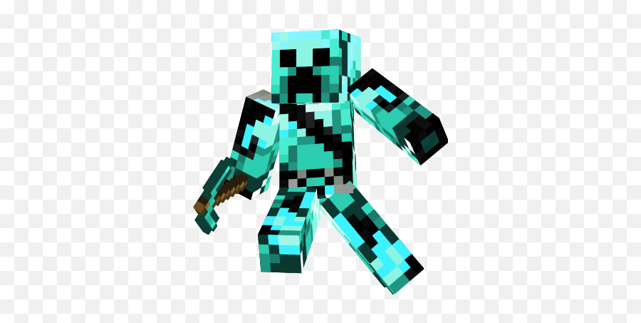 Diamond Creeper New Generation En 2020 Skins De Minecraft - Minecraft Skins Diamond Creeper Png,Minecraft Creeper Transparent