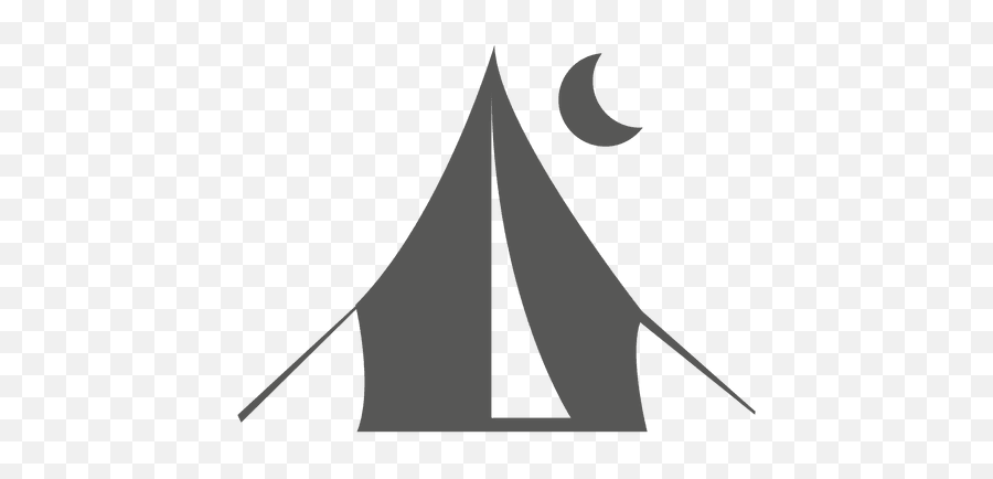 Tent Under Moon Icon - Transparent Png U0026 Svg Vector File Silhouette Tent Png,Moon Icon Png