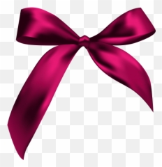 Beautiful Dark Red Bow Png Images - Pink Ribbon