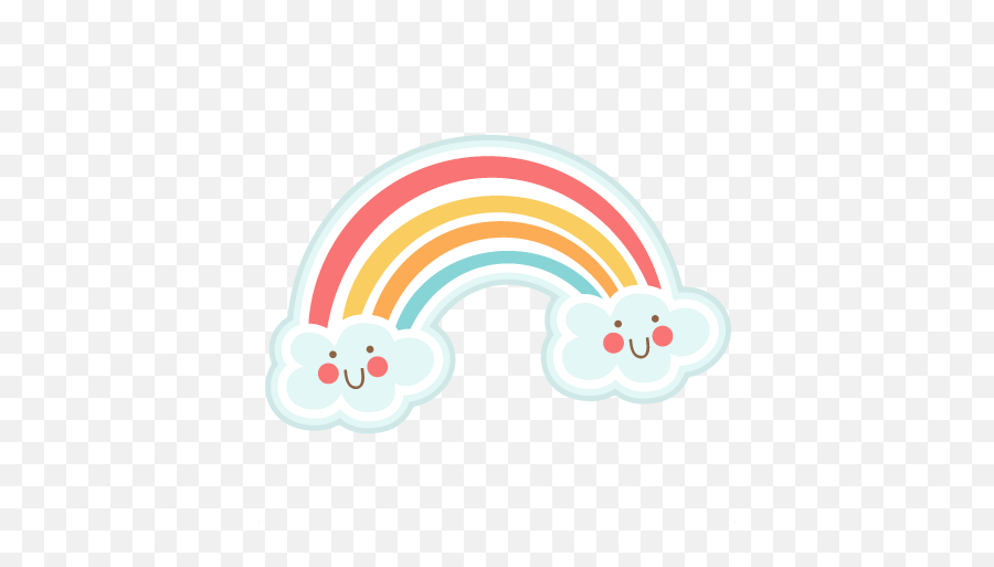 Pin - Cute Rainbow Clipart Black And White Png,Cartoon Rainbow Png