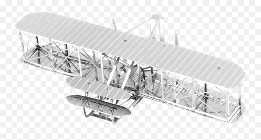 Wright Brothers Airplane - Metal Earth Wright Brothers Airplane Png,Biplane Png