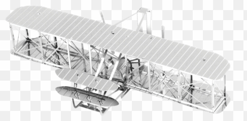 Wright Brothers Airplane - Metal Earth Wright Brothers Airplane Png,Biplane Png