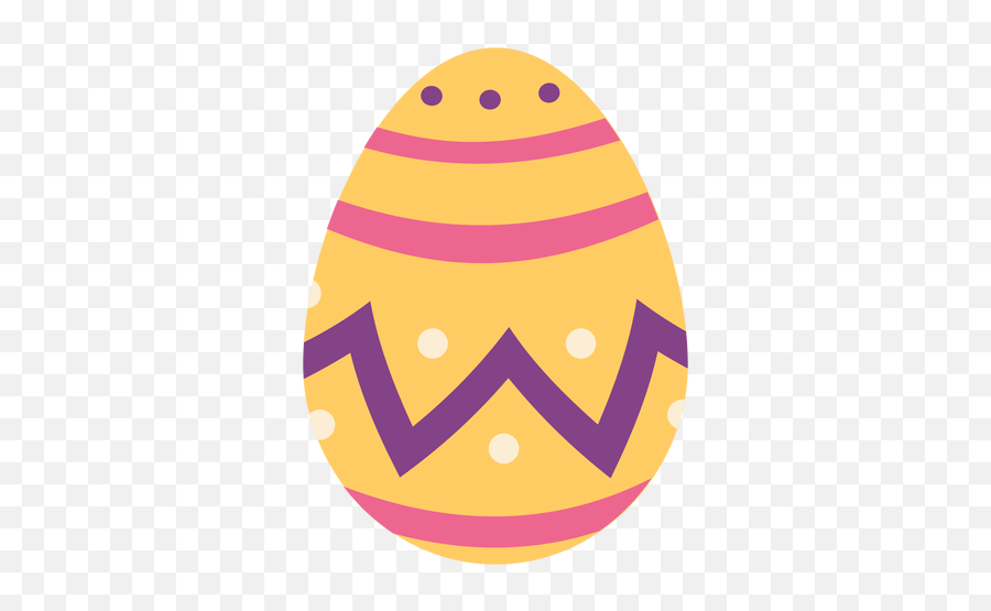 Egg Easter Painted Pattern Spot Zigzag - Easter Egg Png Flat,Easter Eggs Transparent Background