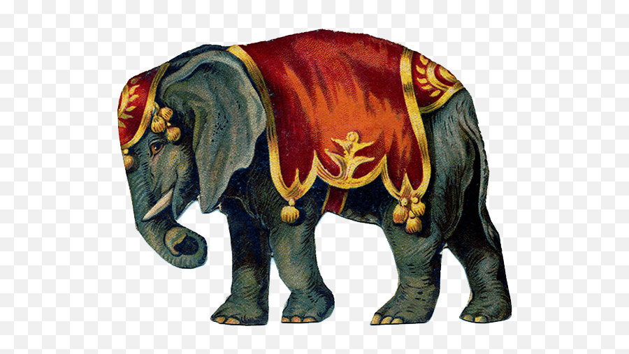Victorian Vintage Circus Elephant - Vintage Circus Elephant Png,Elephant Transparent Background