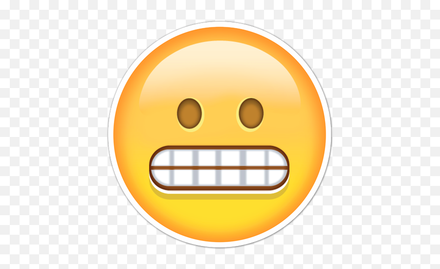 Car U0026amp Motorbike Stickers Grinning Face With Smiling Eyes - Grimace Emoji Transparent Background Png,Emoji Eyes Png