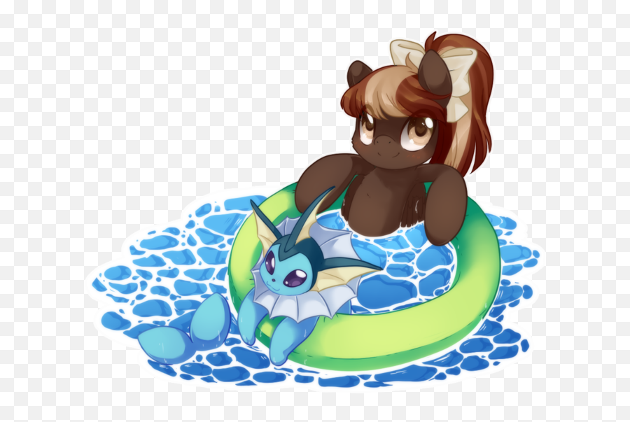 2160997 - Safe Artistloyaldis Oc Oc Only Ocbarista Swim Ring Png,Vaporeon Transparent