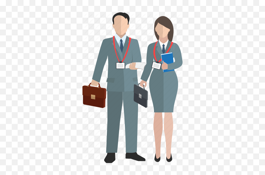 Office Workers Icon - Couple In Office Uniform Png,Office People Png