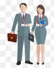 Office Workers Icon - Couple In Office Uniform Png,Office People Png