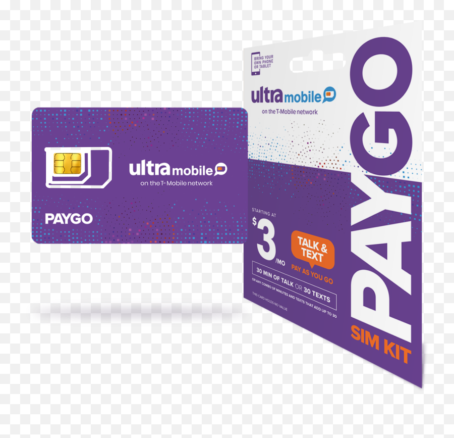 Paygo Ultra Mobile - Ultra Mobile Sim Card Png,Tmobile Logo Png