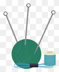 Yarn Ball With Needles - Vertical png
