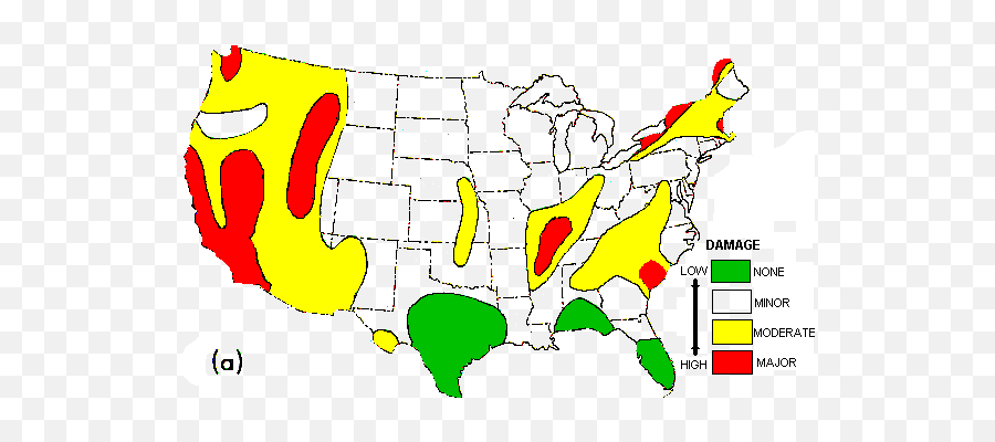 Earthquakes And Maryland - Earthquake Risk Map Of The United States Png,Cartography Statue Icon