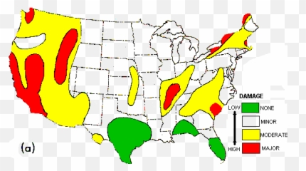 Earthquakes And Maryland - Risk Map Of The United States png