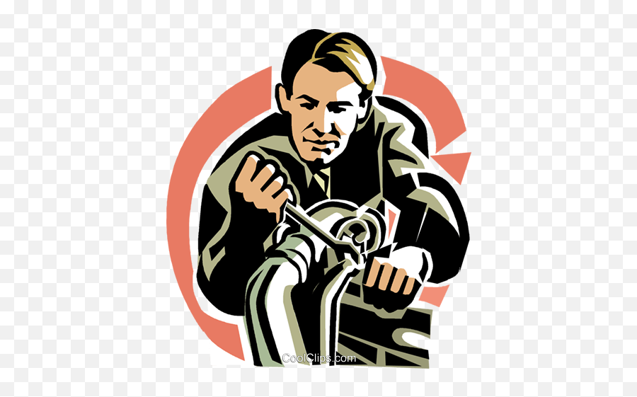 Mechanic With Wrench Royalty Free Vector Clip Art - Mecanico Vetor Png,Wrench Icon Vector