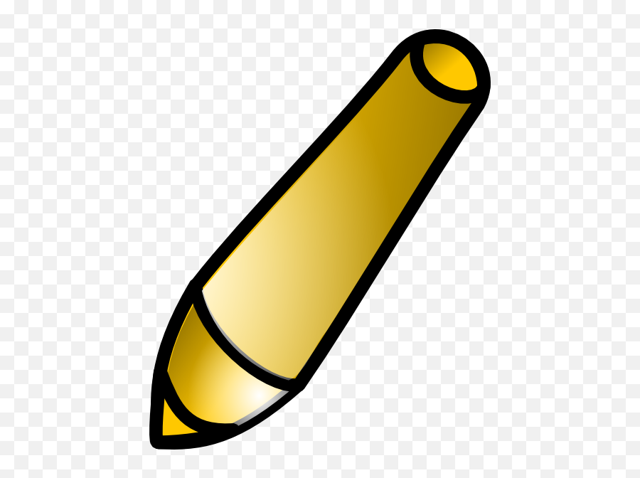 Crayon Icon Clip Art - Vector Clip Art Online Golden Pen Clip Art Png,Crayons Icon