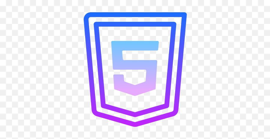 Html 5 Icon In Gradient Line Style - Ooh Icono Png,Html5 Icon Png