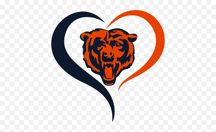 Chicago Bears Logo Svg Heart Nfl - Logo Chicago Bears Png,Nfl Icon Files