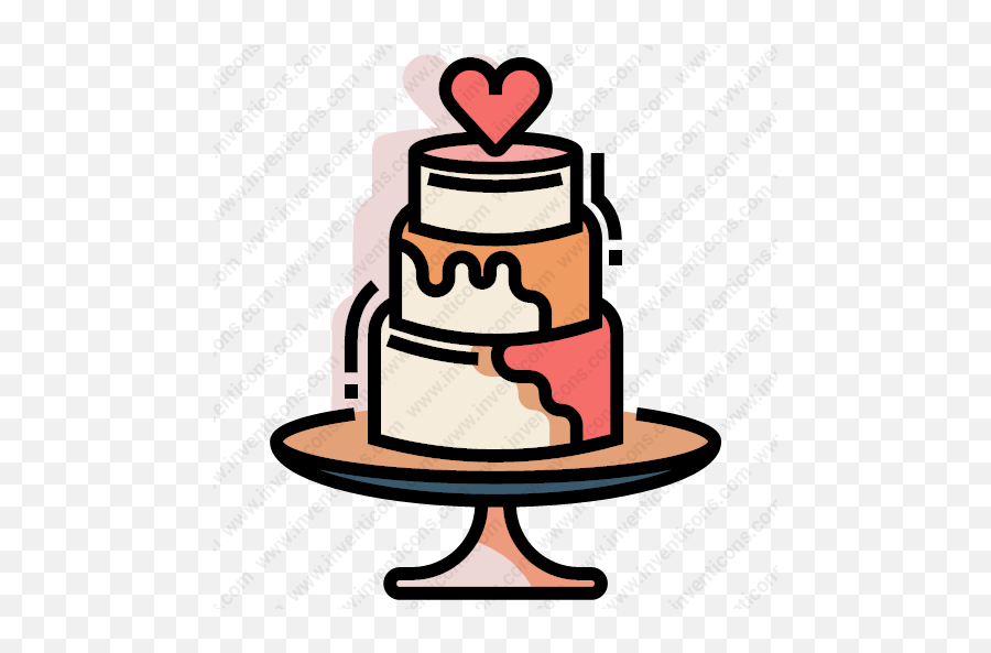 Download Wedding Cake Vector Icon Inventicons - Wedding Cake Cake Icon Png,Bells Icon