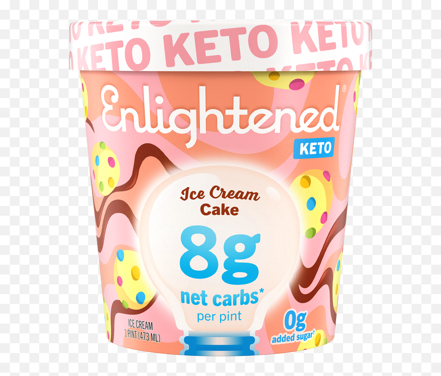 Keto Ice Cream Cake Pint U2013 Enlightened - Enlightened Keto Ice Cream Nutrition Facts Png,Enlightenment Icon