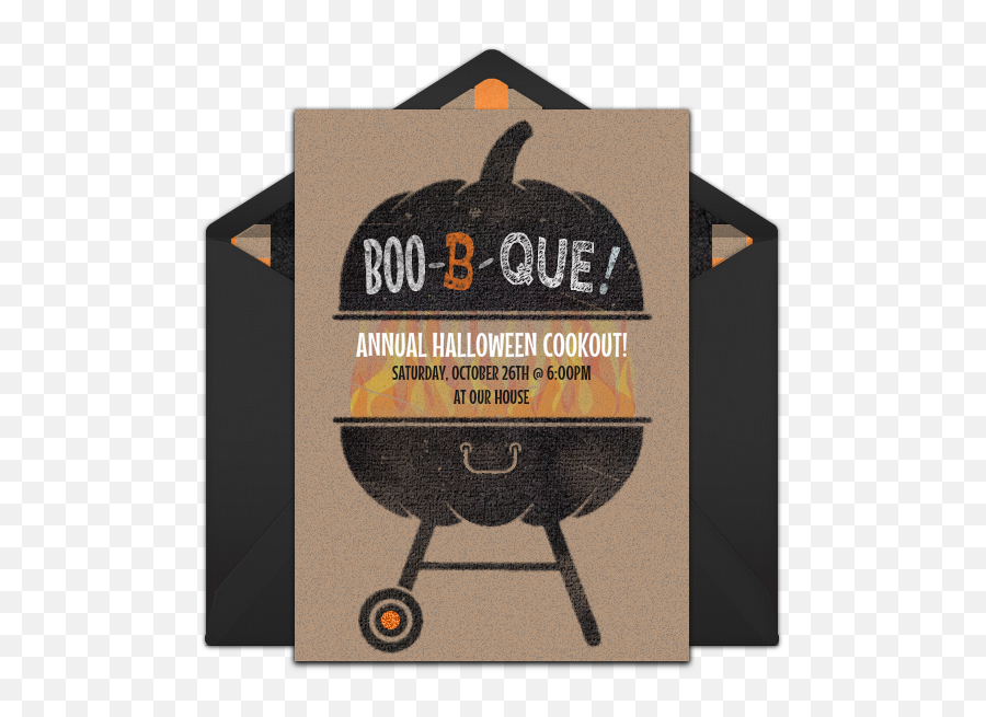 Boo - Bque Halloween Party Invitations Punchbowl Diy Peppa Pig Birthday Invitation Png,League Pumpkin Icon