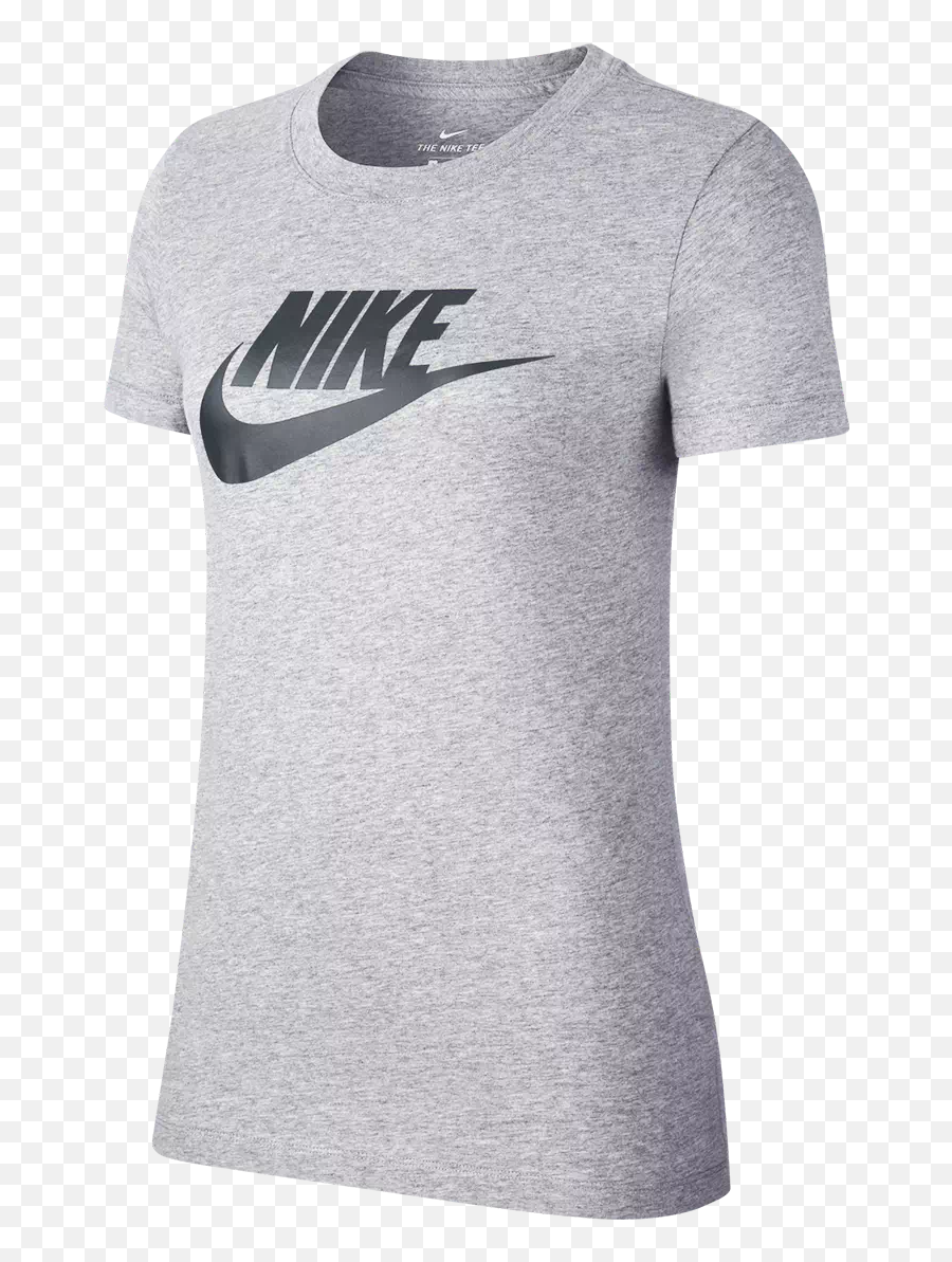 T - Shirt Femme Nike Sportswear Essential Icon Futura Gris Noir Png,Nike Swoosh Icon Clash