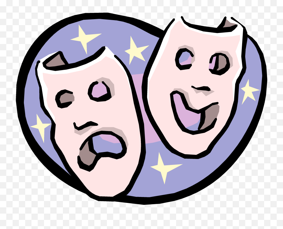 Theatre Masks Transparent - Drama Masks Png,Theater Masks Png