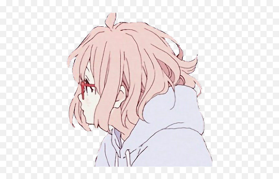 Anime Girl Pink Aesthetic Hoodie Glasses Unedited Peopl - Anime Girl Pink  Aesthetic Png,Anime Glasses Png - free transparent png images 