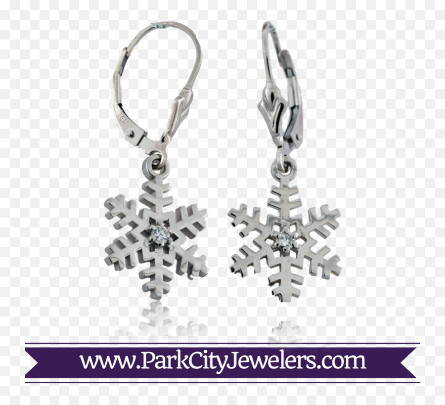 Snowflakes Falling Png Transparent - Single Diamond Earrings,Transparent Snow Falling