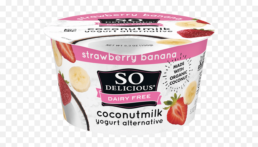Strawberry Banana Coconutmilk Yogurt So Delicious Dairy Free - So Delicious Coconut Yogurt Png,Transparent Strawberry