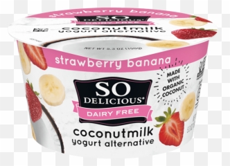 Strawberry Banana Coconutmilk Yogurt So Delicious Dairy Free - So Delicious Coconut Yogurt Png,Transparent Strawberry