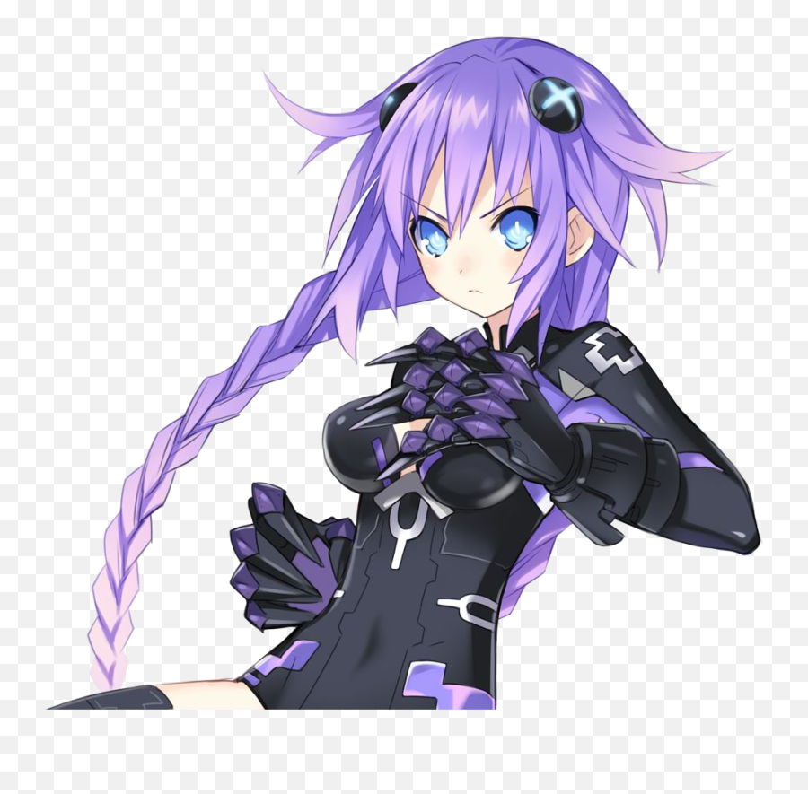 Purple Hair Image - Hyperdimension Neptunia Neptune Transformation Png,Anime Heart Png
