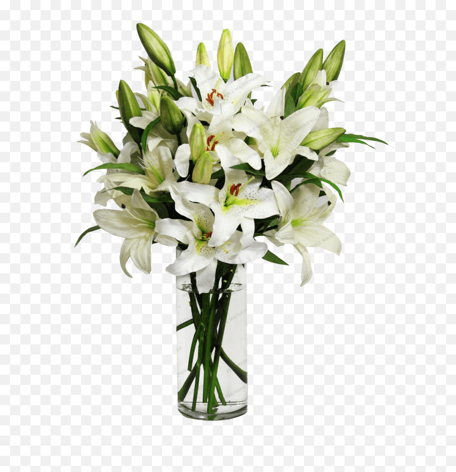 Lilies In A Vase Transparent Png - Transparent Flower Vase Png,Lily Transparent Background