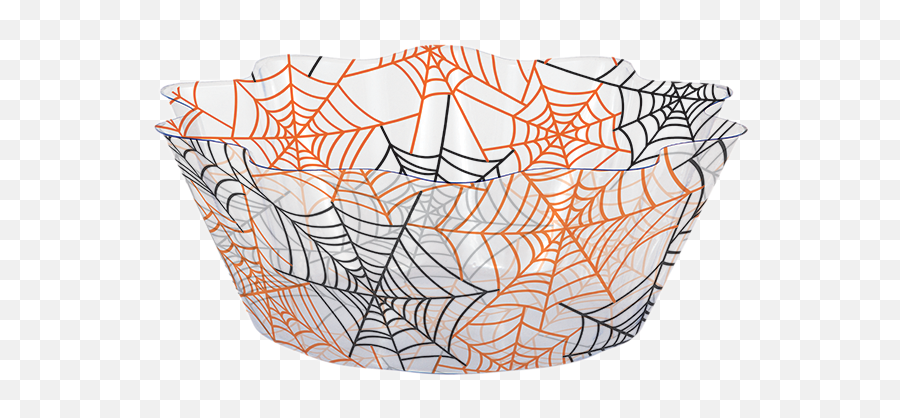 Halloween Spider Web Bowl - Creative Converting Spiderwebs Fluted Bowl Png,Spider Web Png