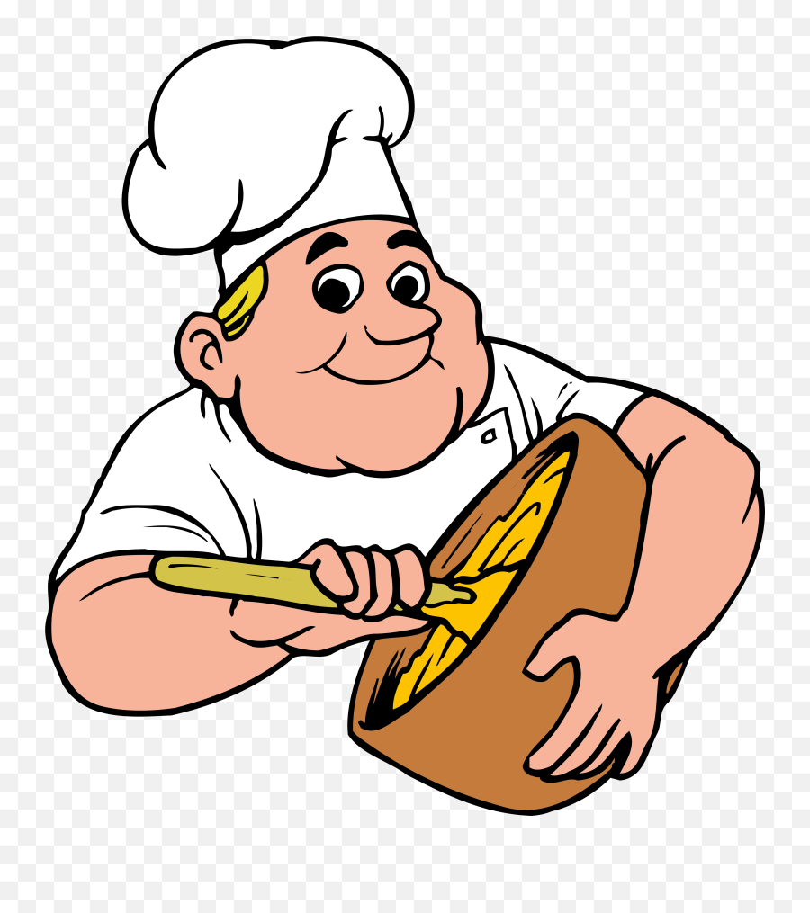 Coloring Book Cook Chef Drawing Kitchen - Dibujo De Revolver Stirring Clipart Png,Comida Png