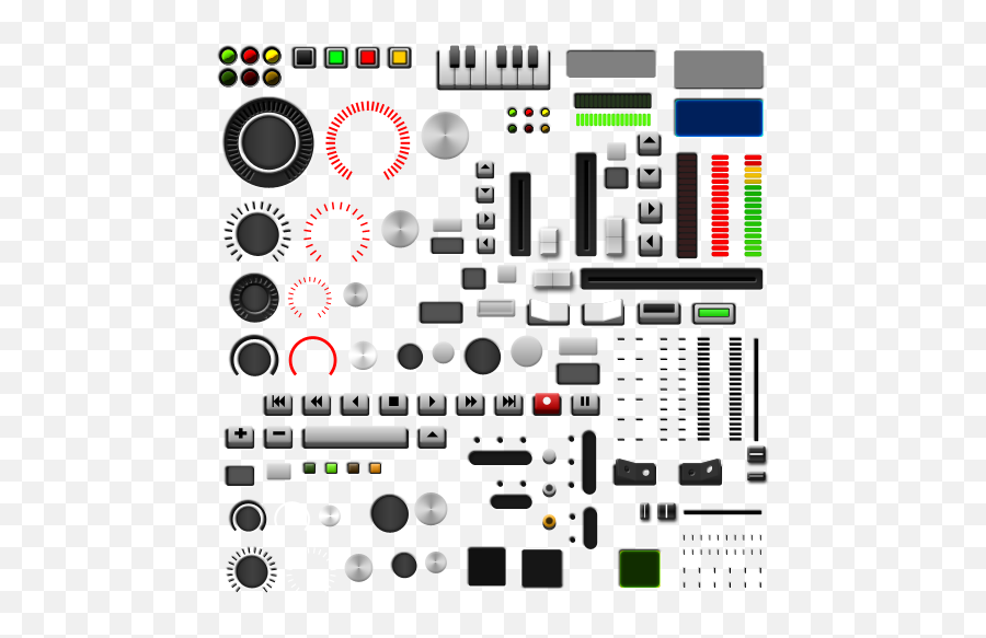 Audio Knobs Button Sliders Etc - Audio Knobs Png,Knob Png