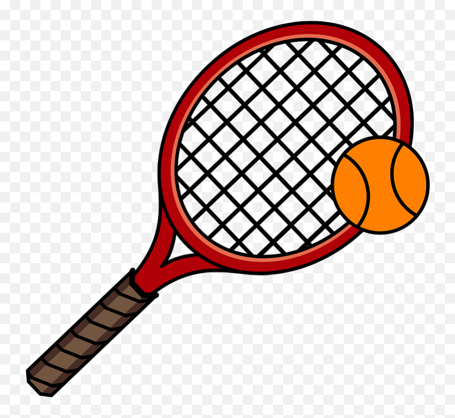 Tennis Racket And Ball Clipart - Tennis Racket Vector Png,Tennis Racket Png